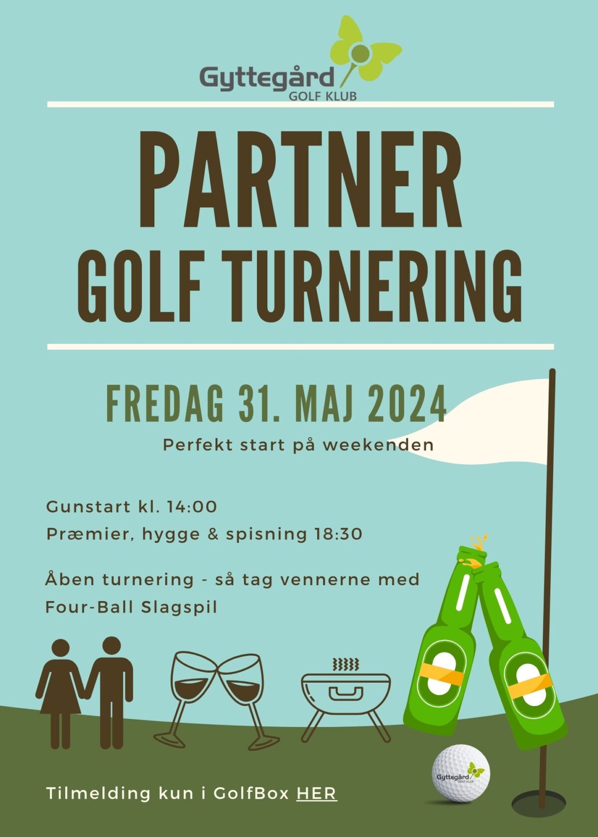 Partnerturnering fredag 31. maj Gyttegård Golf Klub